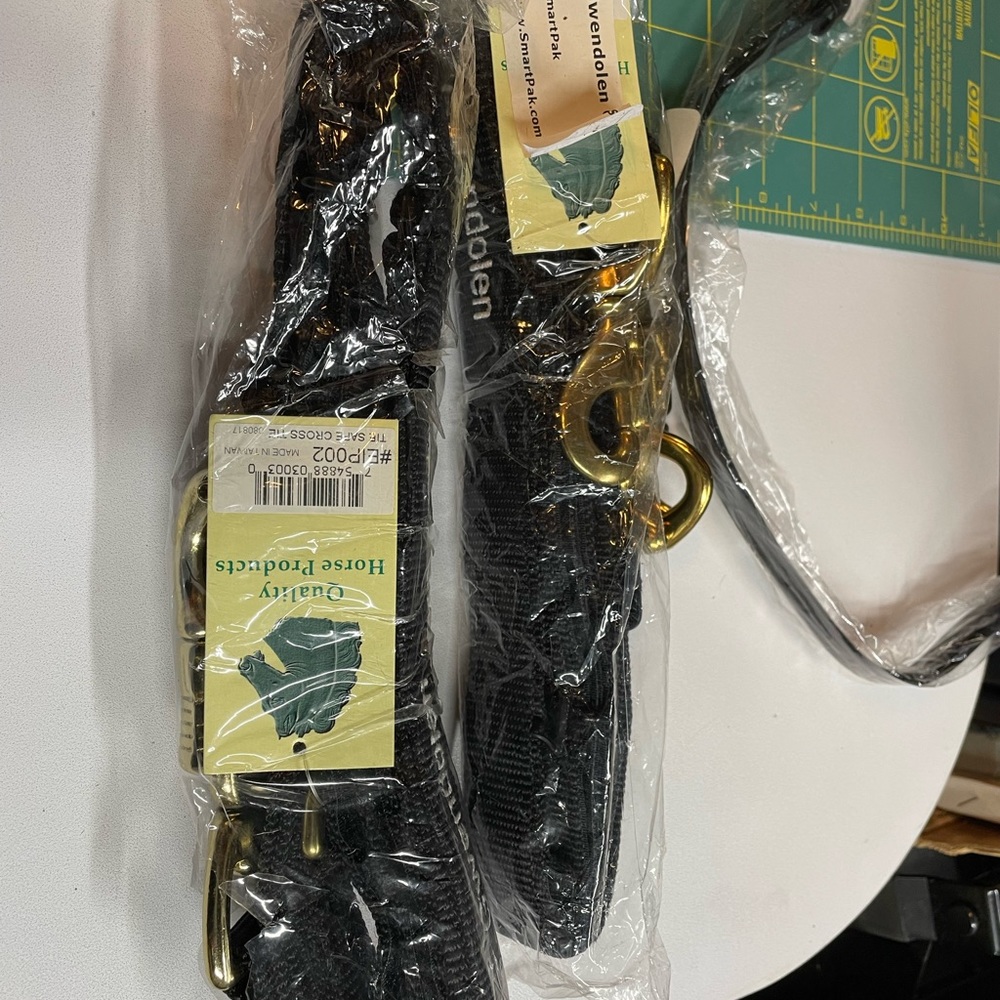 Leather spur straps and custom cross-ties. New!